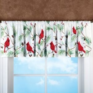 NWT Cardinal Print Window Valance